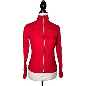 Active Angelz Full Zip Cycling Top Red Size Large